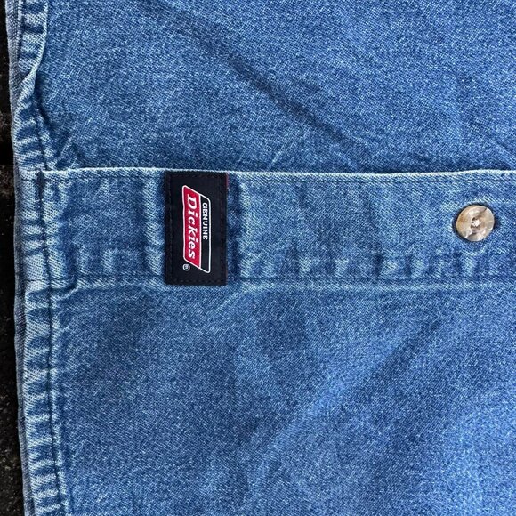 Vintage Blue Denim Button Up Shirt - Picture 3 of 4